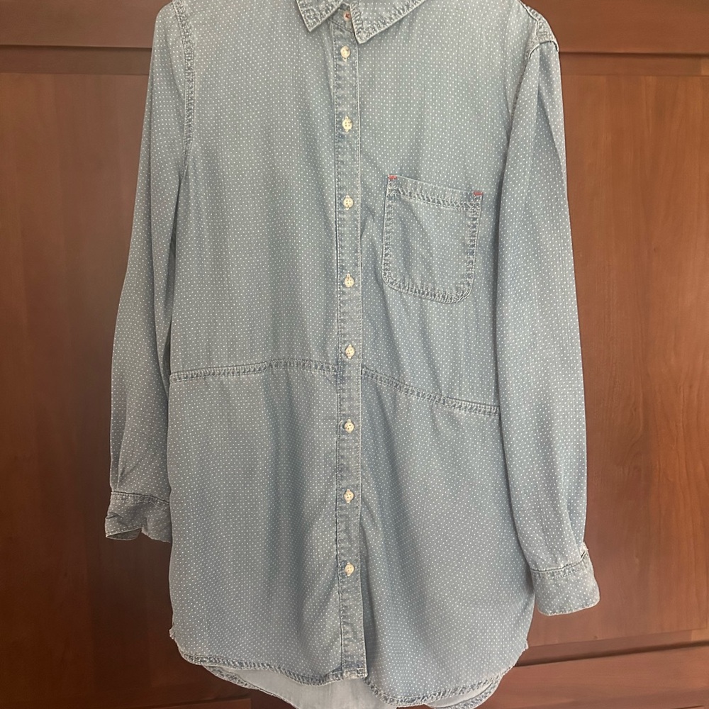 Barbour Denim Blue Polka Dot Shirt